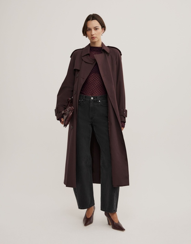 Witchery - Textured Mesh Long Sleeve Top