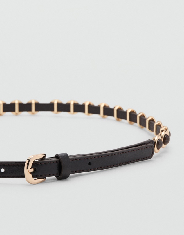 M.N.G - Applique Skinny Belt