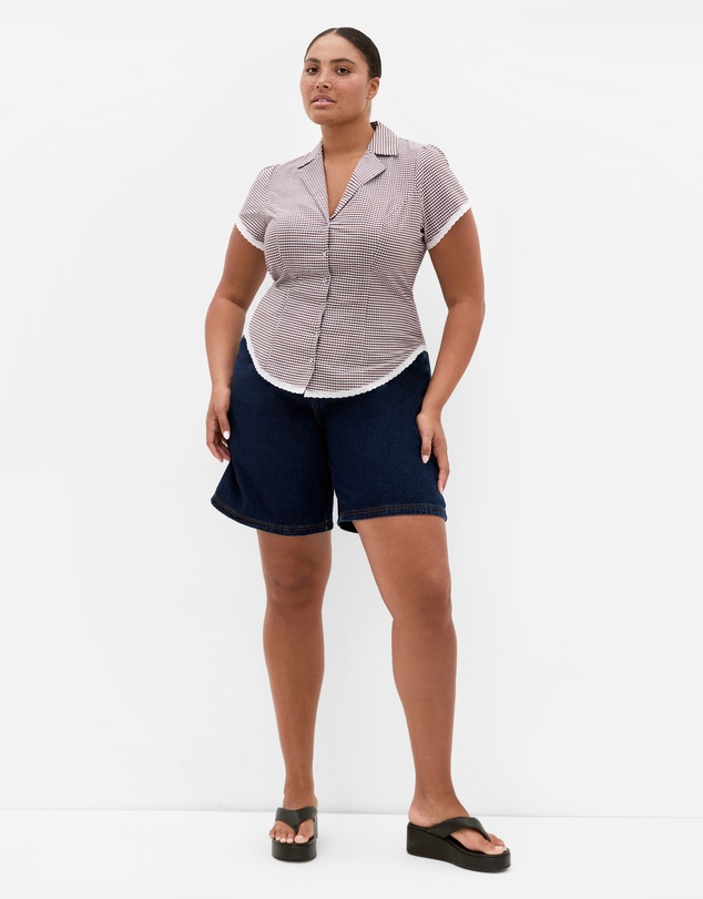 City Chic - Eleni Gingham Shirt
