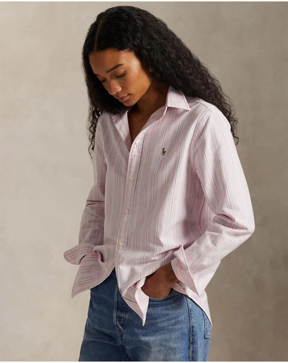 Polo Ralph Lauren - Classic Fit Striped Cotton Oxford Shirt - The ICONIC Exclusive