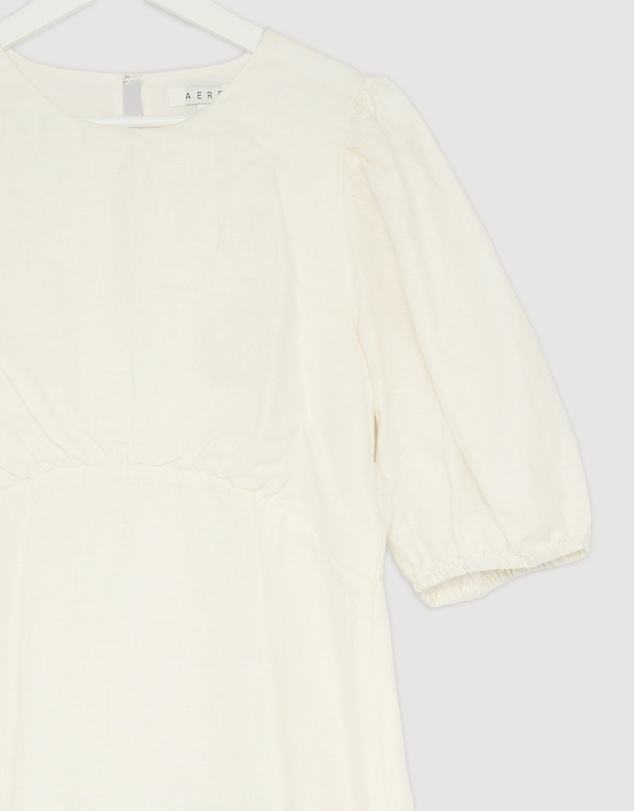 Revibe - Repaired AERE Elladia Puff Sleeve Midi Dress - AU 16