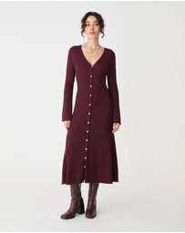 Forcast - Danica V-Neck Rib Knit Dress