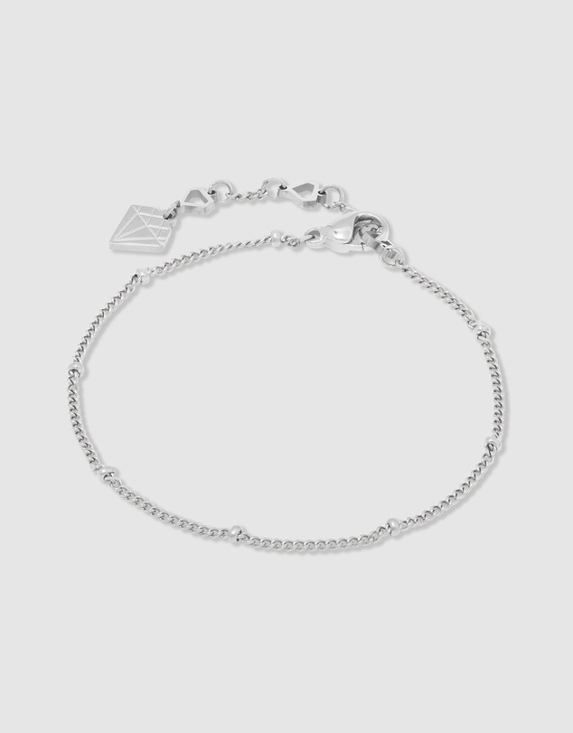 Wanderlust + Co - Beaded Silver Essential Chain Bracelet