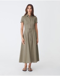 Forcast - Sophie Pleat Waist Linen Dress