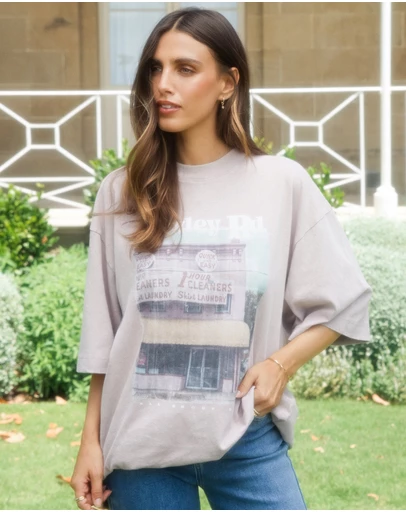 All About Eve - Fields Oversized Tee Fawn