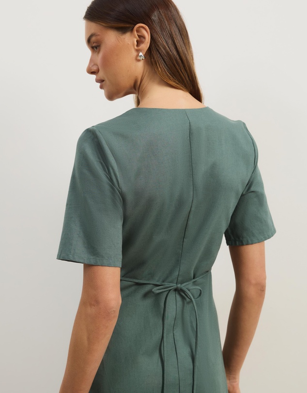 Atmos&Here - Alice Asymmetric Wrap Midi Dress