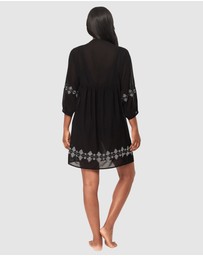 Miraclesuit Swimwear  - Elysium Short Embroidered Cotton Beach Dress
