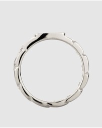 Kuzzoi - ICONIC EXCLUSIVE - Ring Male Bandring Chunky Chain Look 925 Sterling Silver