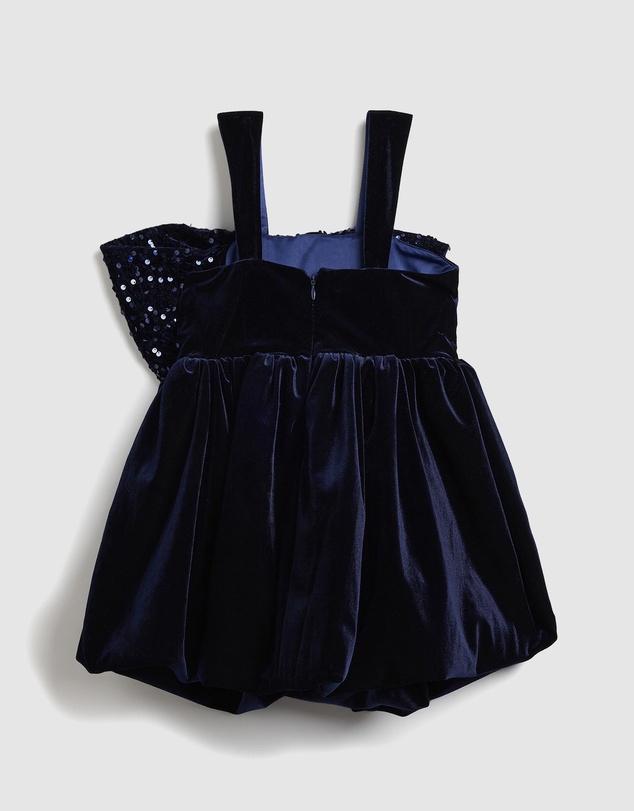 Bardot Junior - Kirrily Velour Bow Dress - Kids-Teens