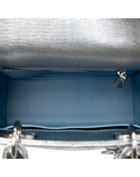 Pre-Loved by Azura Reborn - Pre-Loved Small Metallic Grained Calfskin Cannage My ABCDior Lady Dior