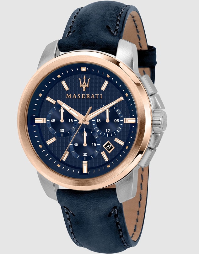 Maserati - Maserati Successo Navy Blue Chronograph