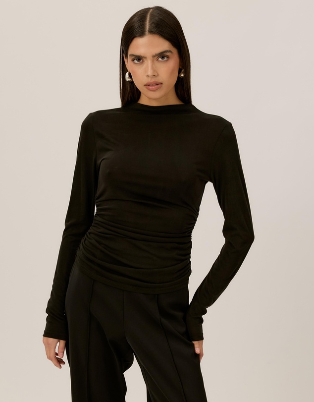 Tussah - Lana Jersey Gathered Long Sleeve Top