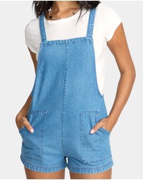 Billabong - Womens Beach Crush Denim Overalls