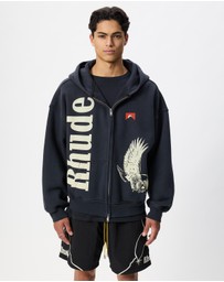 RHUDE - Eagle Pass Zip-Up Hoodie