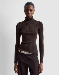 & Other Stories - Rib-Knit Lurex Turtleneck