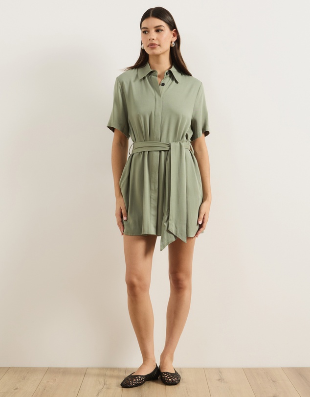 Atmos&Here - Holly Viscose Twill Mini Dress