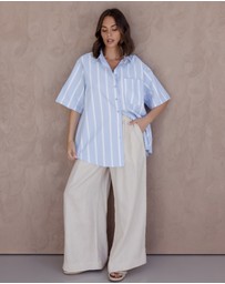 ALEXANDRA - Rogue Shirt Blue Chambray Stripe