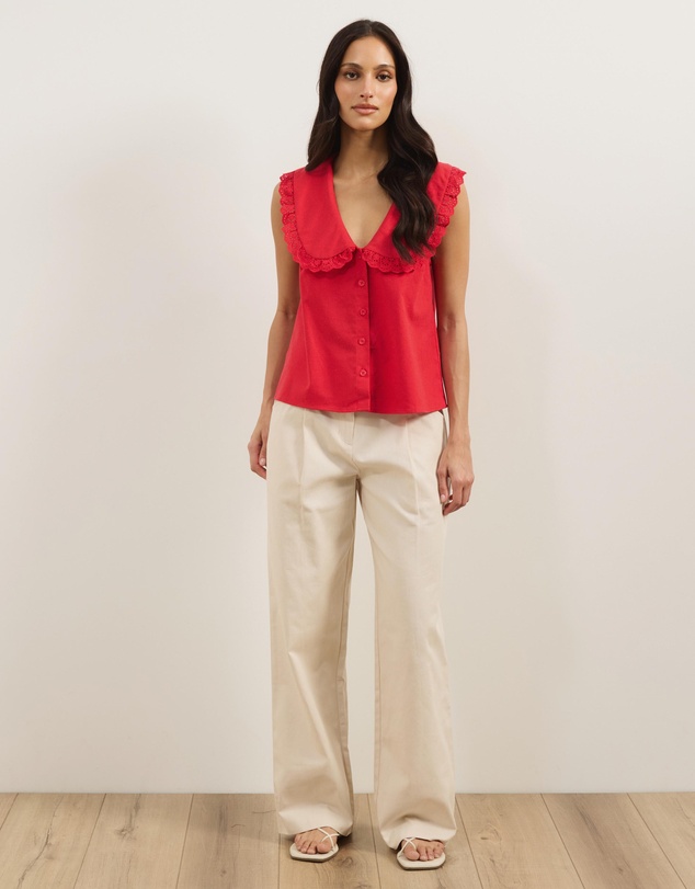 Atmos&Here - Rue Straight Leg Pants With Pocket Detail