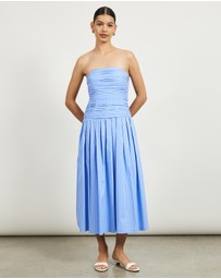 Minima Esenciales - Camille Gathered Strapless Maxi Dress
