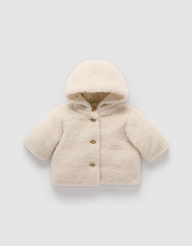 Purebaby - Shearling Padded Jacket -Kids-Babies