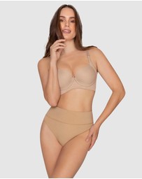 Leonisa - High-Waist Seamless Effect Tummy Control Shaper Thong