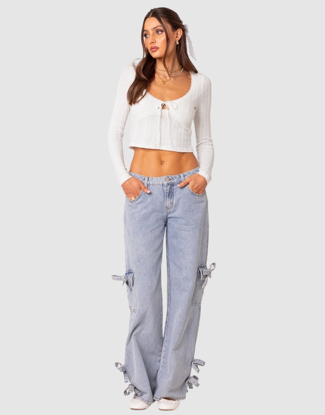 EDIKTED - Lorey Lacey Knit Top