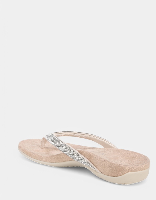 Vionic - Dillon Shine Toe Post Sandal - Cream