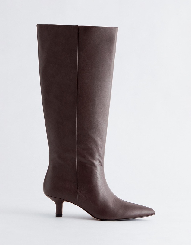 & Other Stories - Kitten Heel Leather Knee Boots