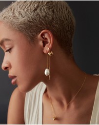Ottoman Hands - Niko Heart Huggie Earrings