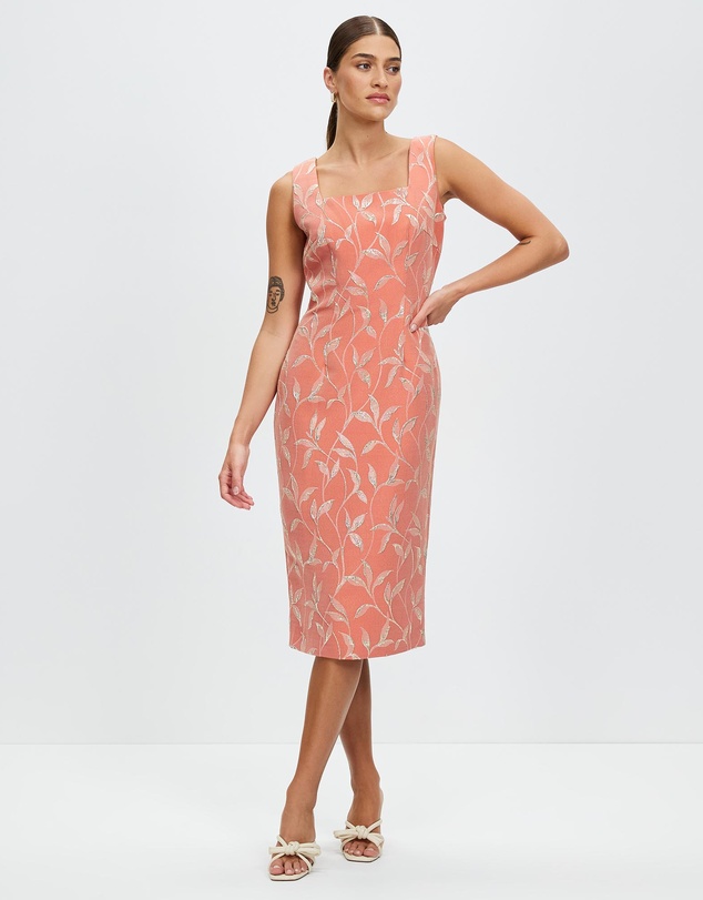 Pink Ruby - Chic Midi Dress