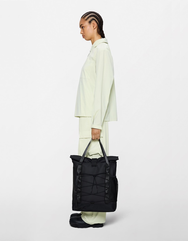 RAINS - Trail Rolltop Tote Bag Black
