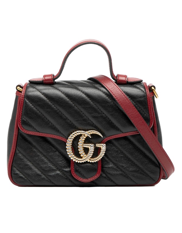 Pre-Loved by Azura Reborn - Pre-Loved GG Marmont Matelasse Leather Torchon Top Handle Bag