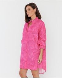 ALEXANDRA - Ollie Dress Hot Pink Brush Stoke