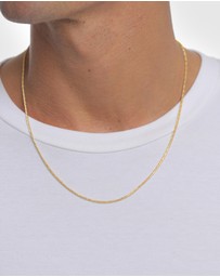 Kuzzoi - ICONIC EXCLUSIVE - Necklace Mens Cord Twisted in 925 Sterling Silver Gold Plated