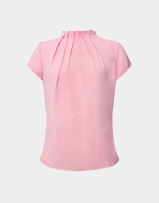 Forcast - Olivia Pleated High Neck Top