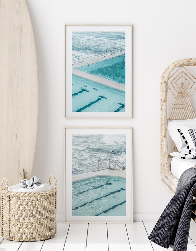 Olive et Oriel - Bondi In Blue II Art Print