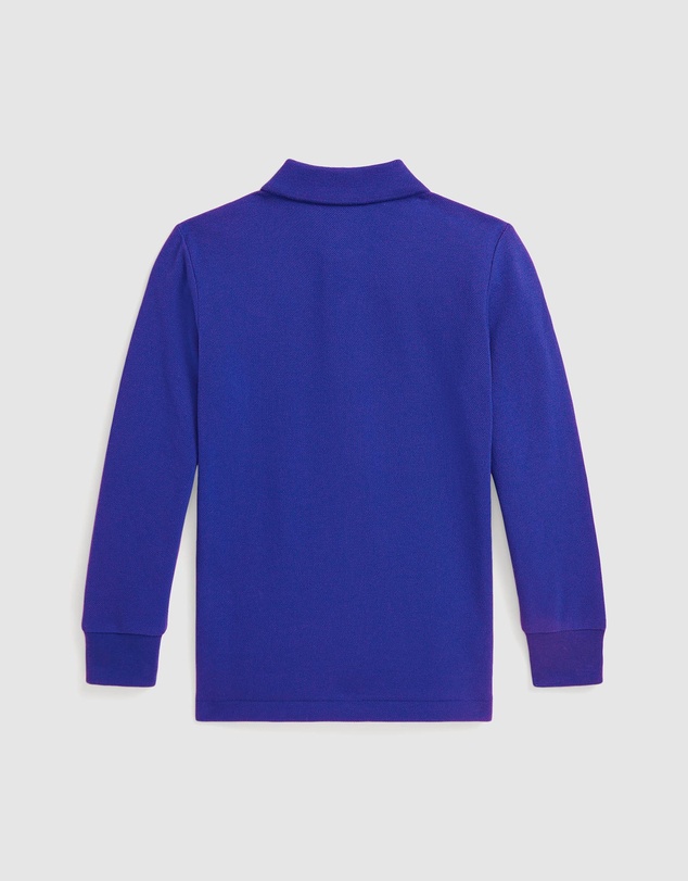 Polo Ralph Lauren - Cotton Mesh Long-Sleeve Polo Shirt - ICONIC EXCLUSIVE - Babies-Kids
