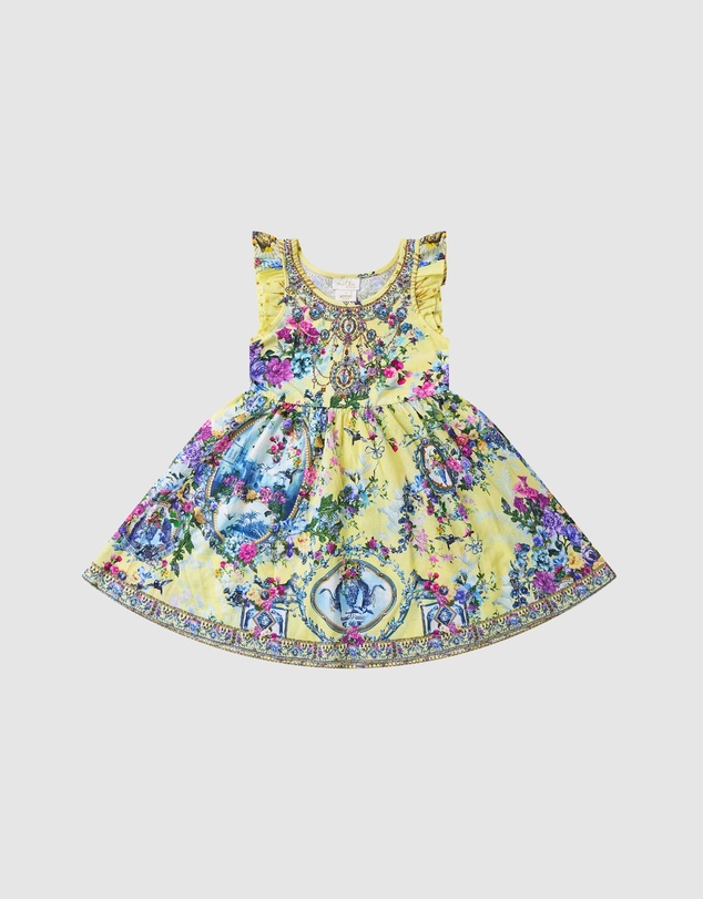 Camilla - Jersey and Woven Mini Dress With Frill - Kids-Teens