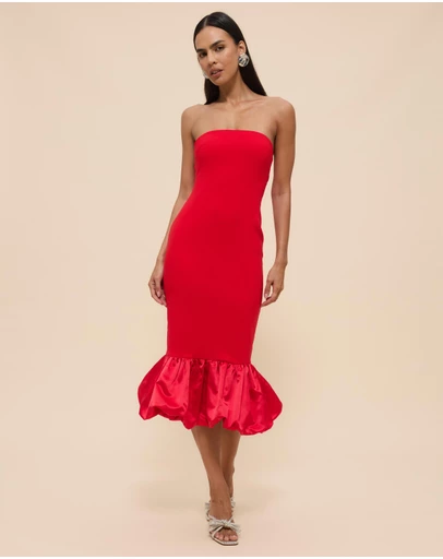 CHANCERY - Cleo Peplum Midi Dress