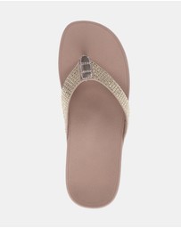 Mia Vita - Allora Toe Post Sandal - Champagne Rhinestone