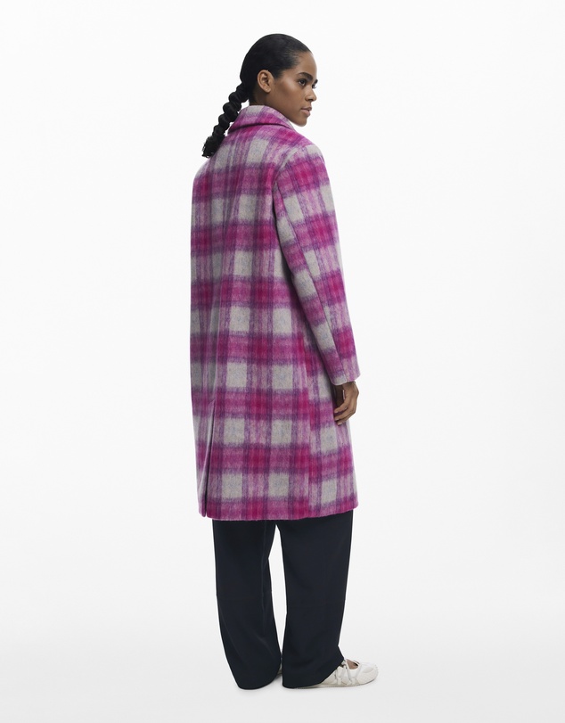 Desigual - Pink tartan coat
