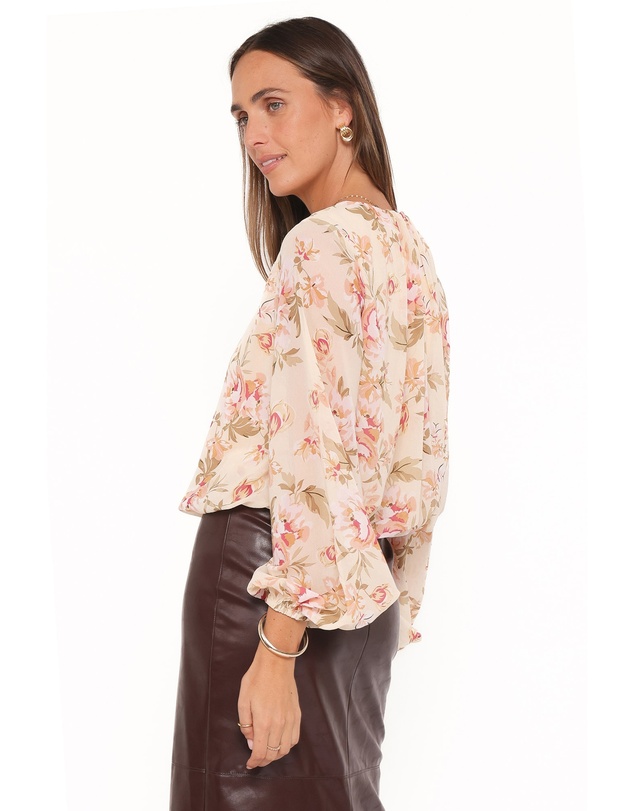 Petal & Pup - Dallas Long Sleeve Top - Cream Floral