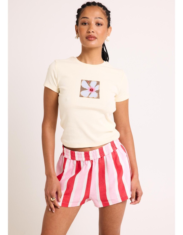 Subtitled - Hibiscus Hideaway Baby Tee