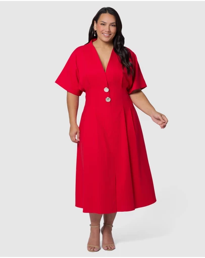 Something 4 Olivia - Blair Linen Midi Dress