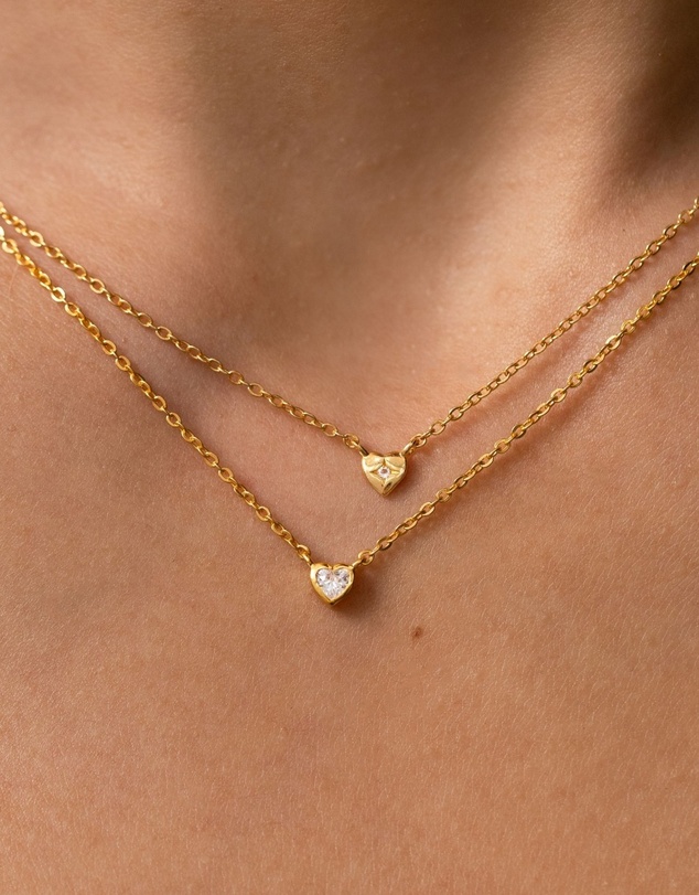 SAINT VALENTINE - Mini Heart Necklace - Gold
