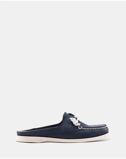 Sperry - A/O Leather Mule Nubuck Navy- Women's