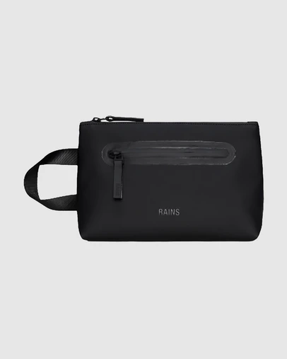 RAINS - 2 Zip Cosmetic Bag Large Black