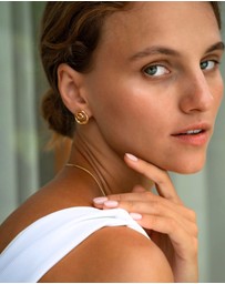 Ottoman Hands - Dalia Twist GoldStud Earrings