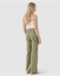 Rolla's - Eastcoast Flare Baby Cord Jean - Olive