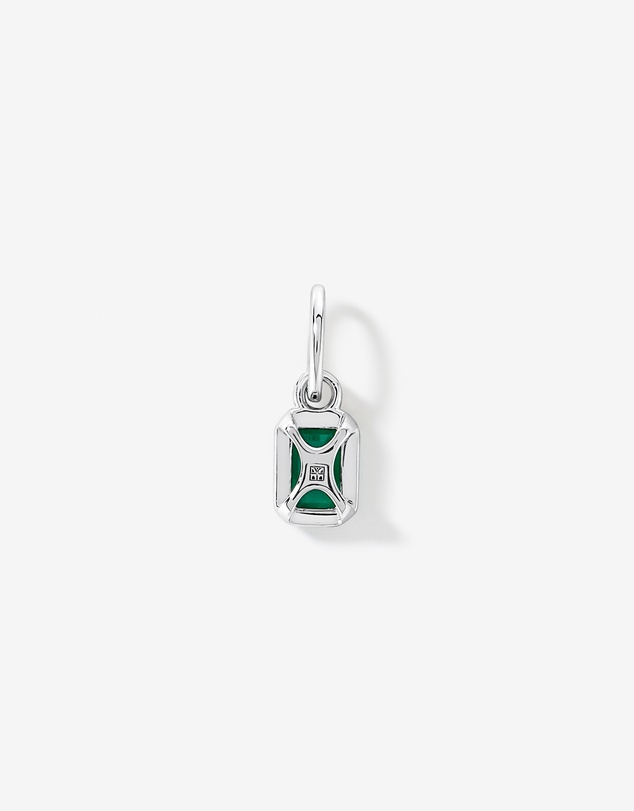 Michael Hill - Emerald-Cut Created Emerald Pendant in Sterling Silver